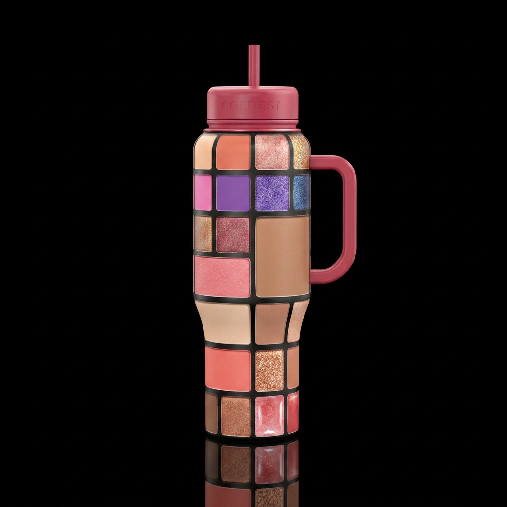 Cosmetic Couture water bottle design
