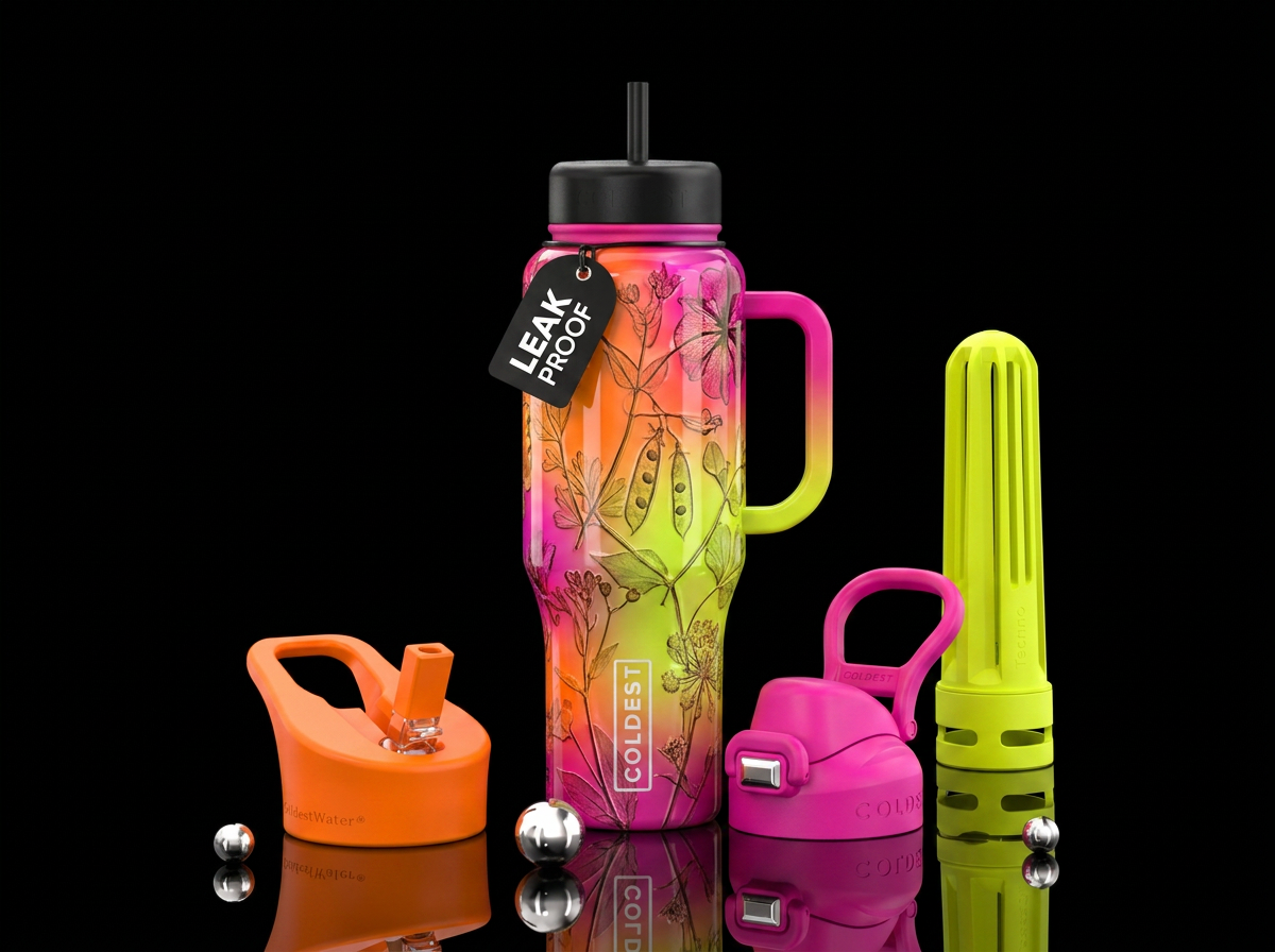 Pressed water bottle design