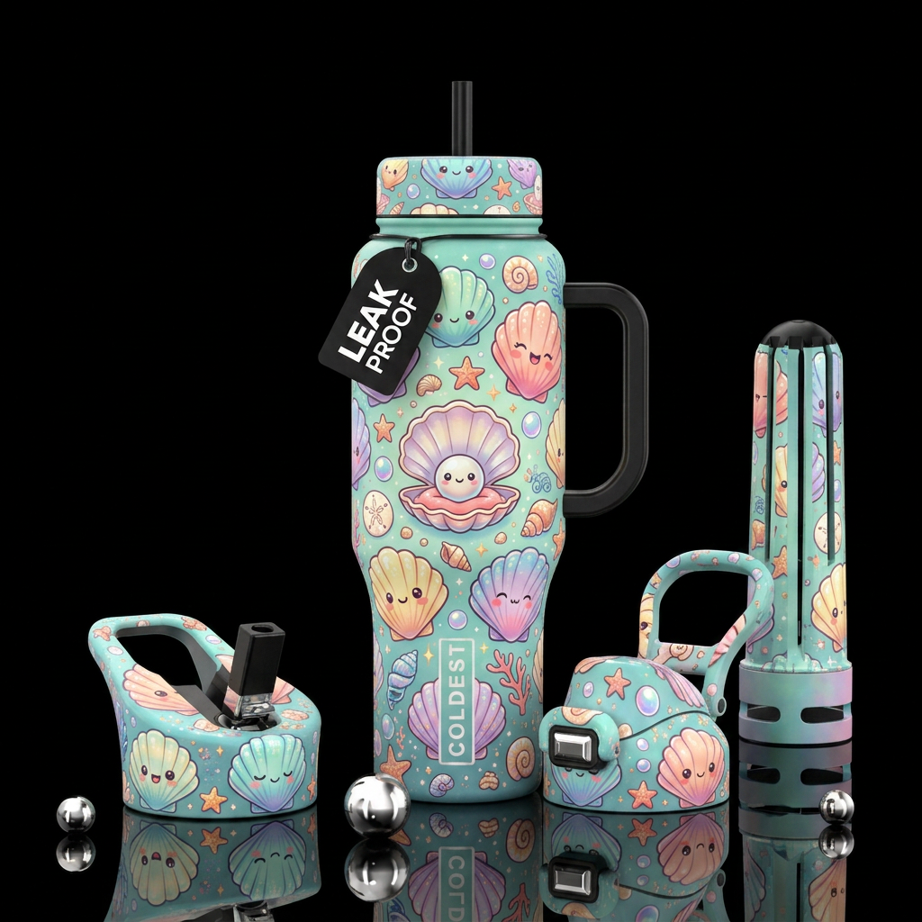 Baby Shells water bottle design
