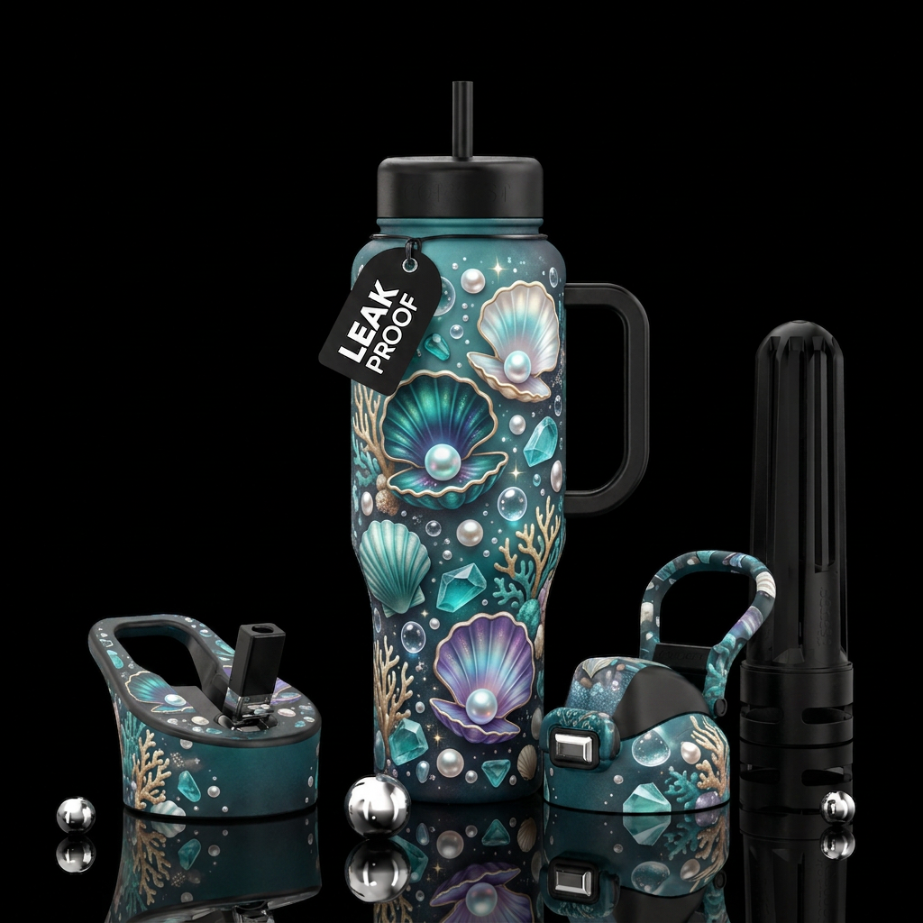 Hidden Treasure water bottle design
