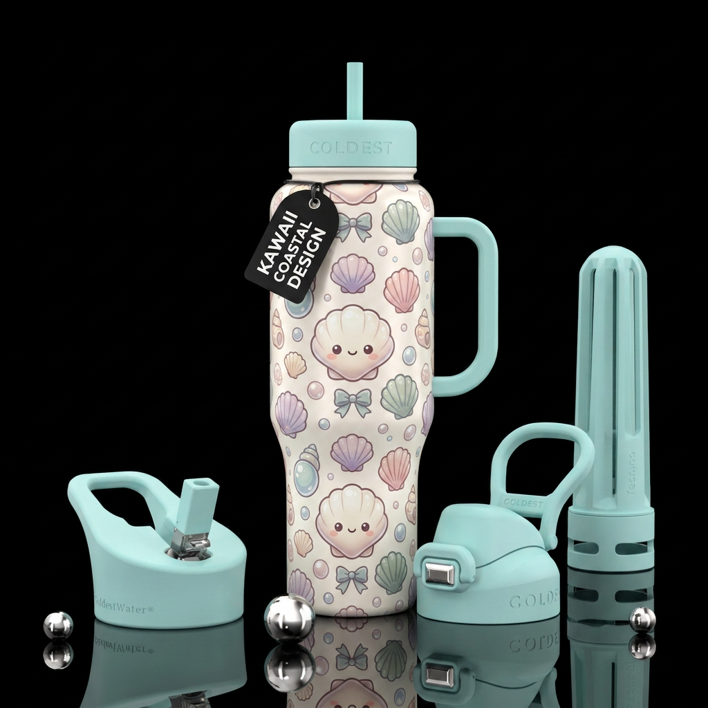Pearl Pals water bottle design