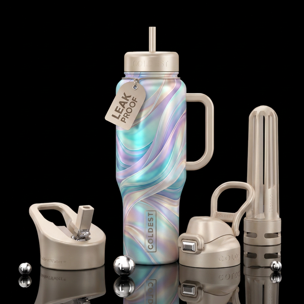 Opal Waves water bottle design
