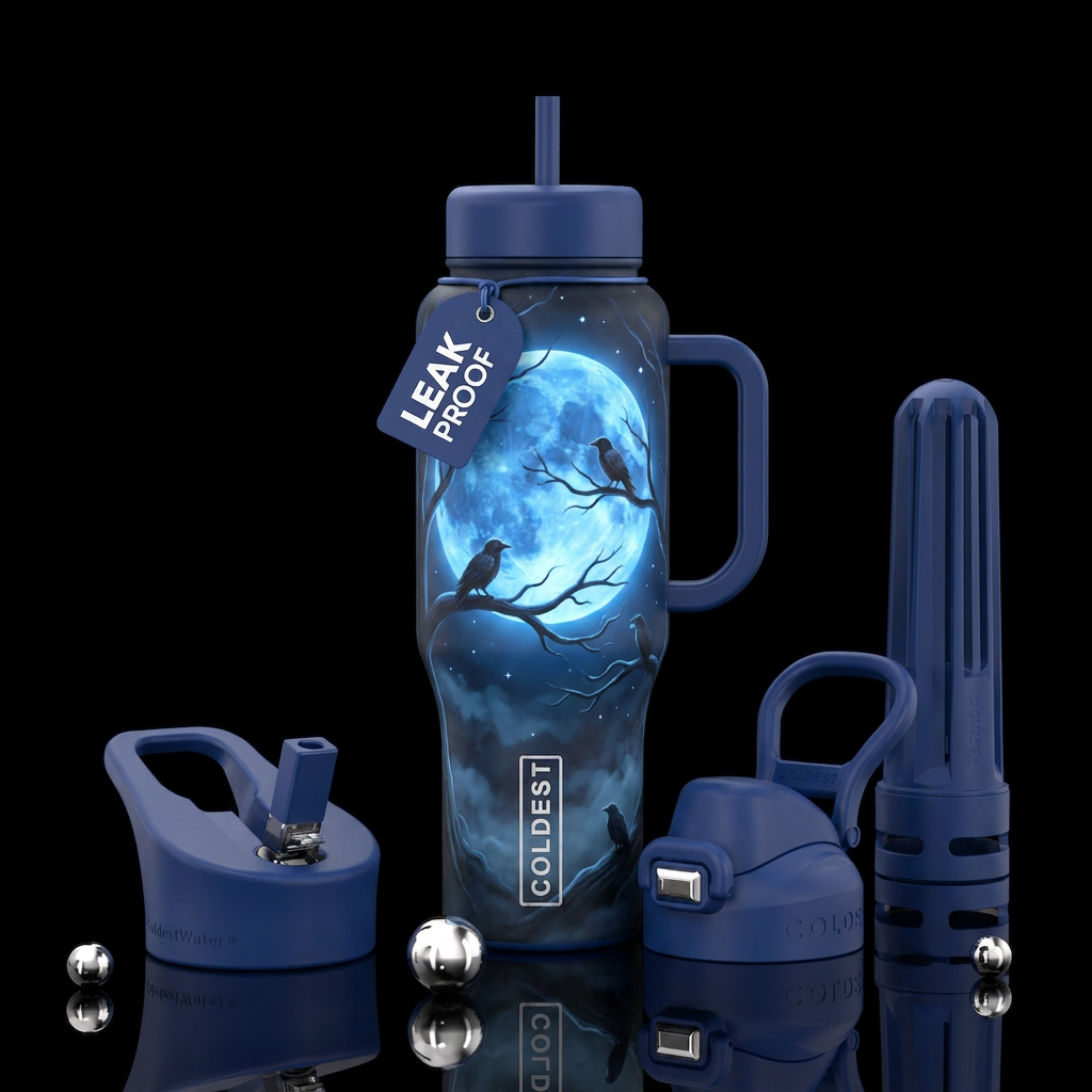 Midnight Grove water bottle design
