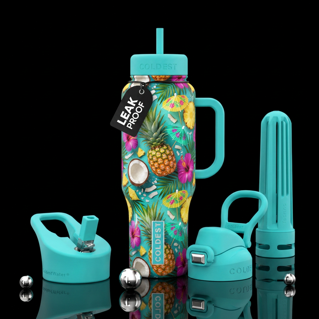 Colada Fiesta water bottle design