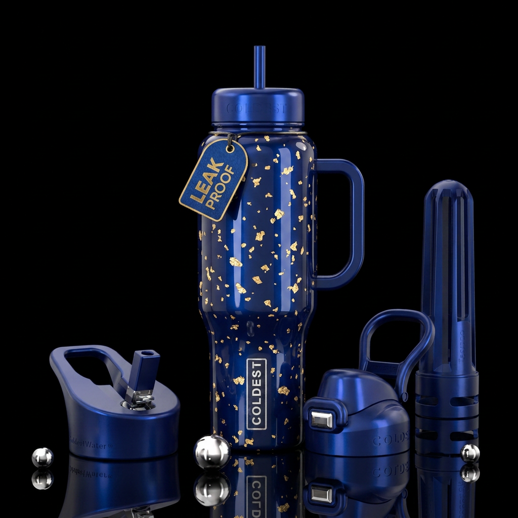 Sapphire Gold water bottle design