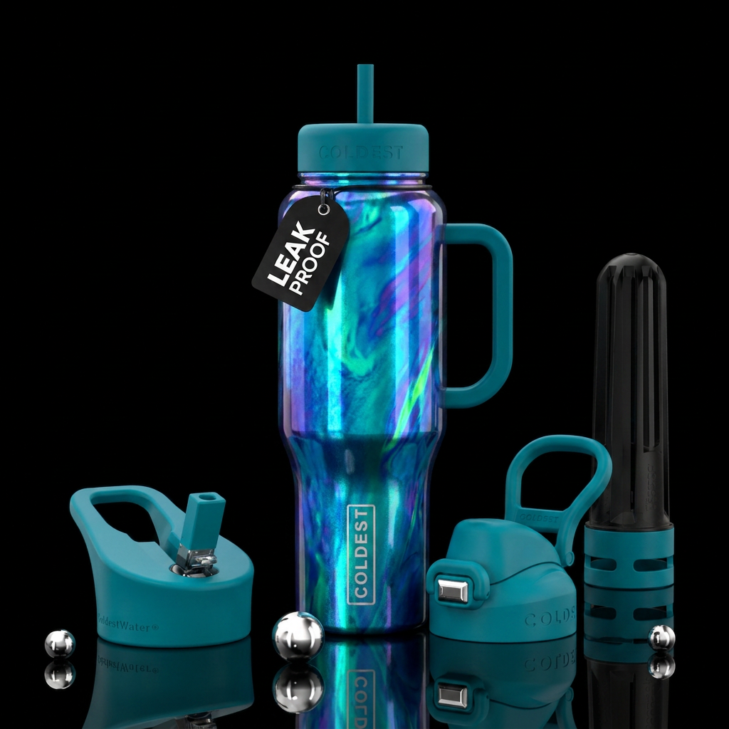 Electric Ocean water bottle design