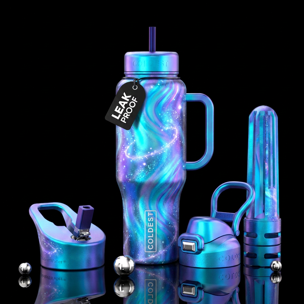 Fairy Waves water bottle design