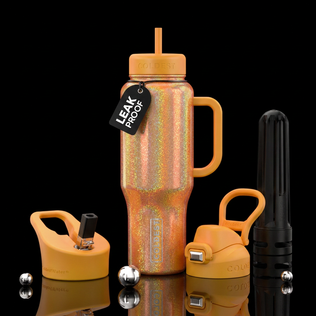 Enchanted Orange water bottle design