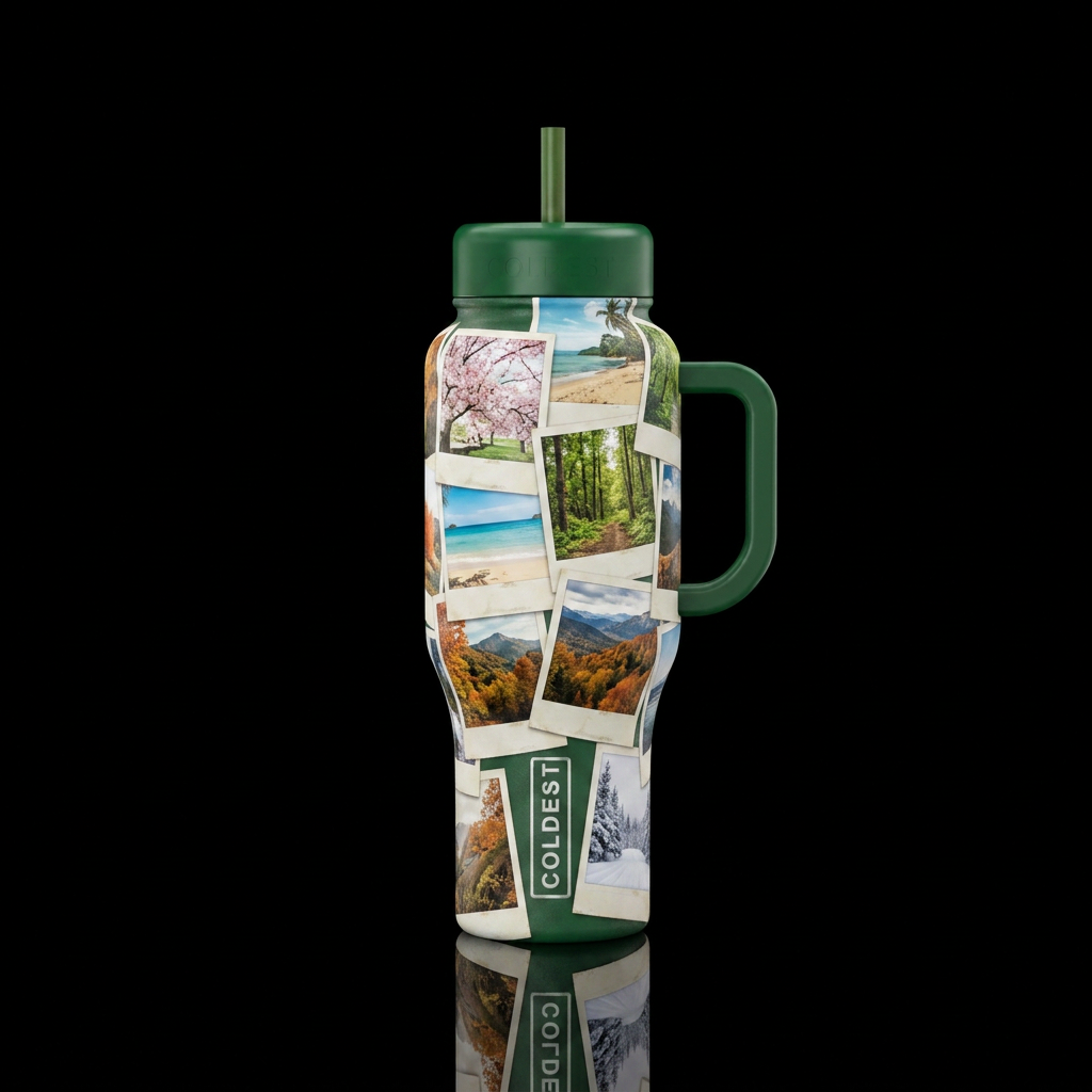 Seasonal Memories water bottle design