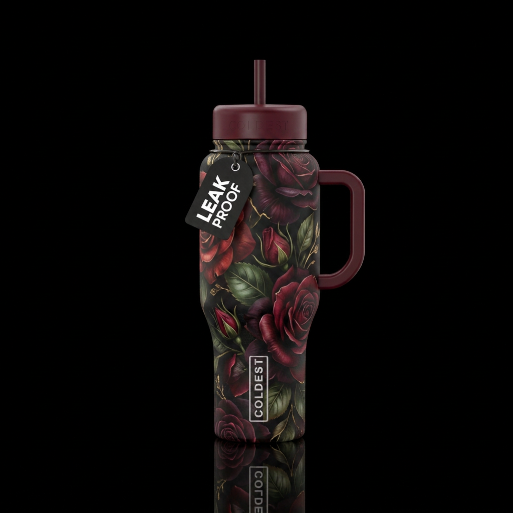 Roses water bottle design