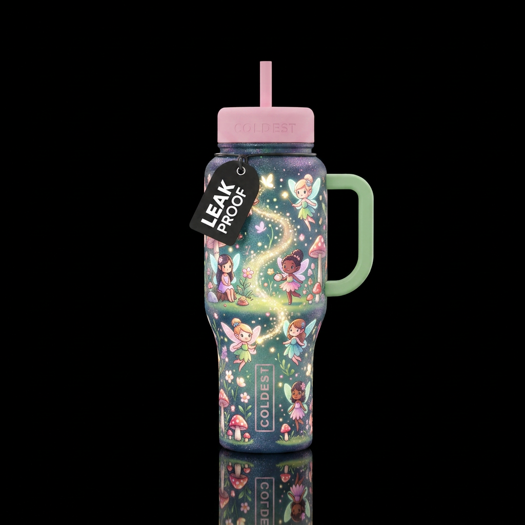 Glowie Fairy Party water bottle design
