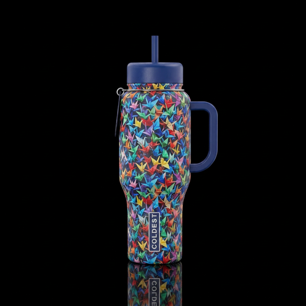 Folded Hope water bottle design