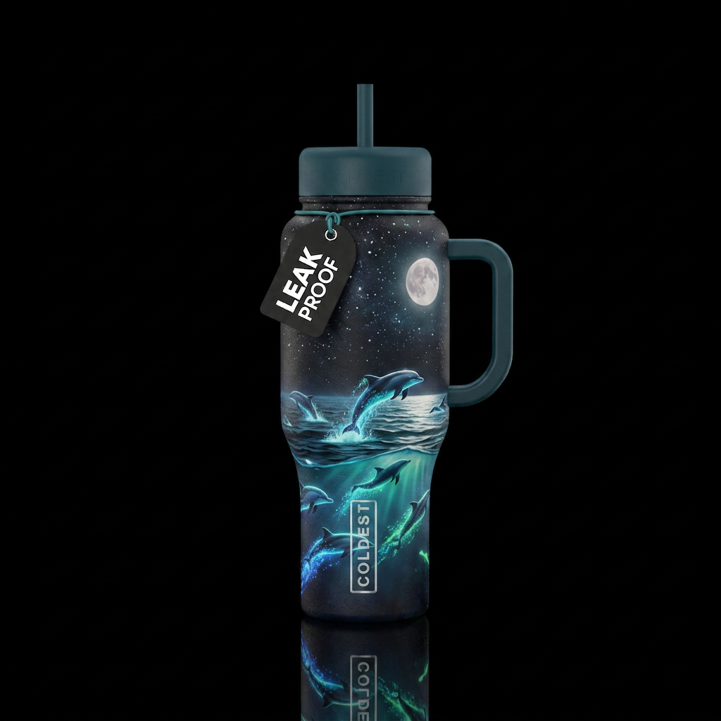 Dolphins water bottle design