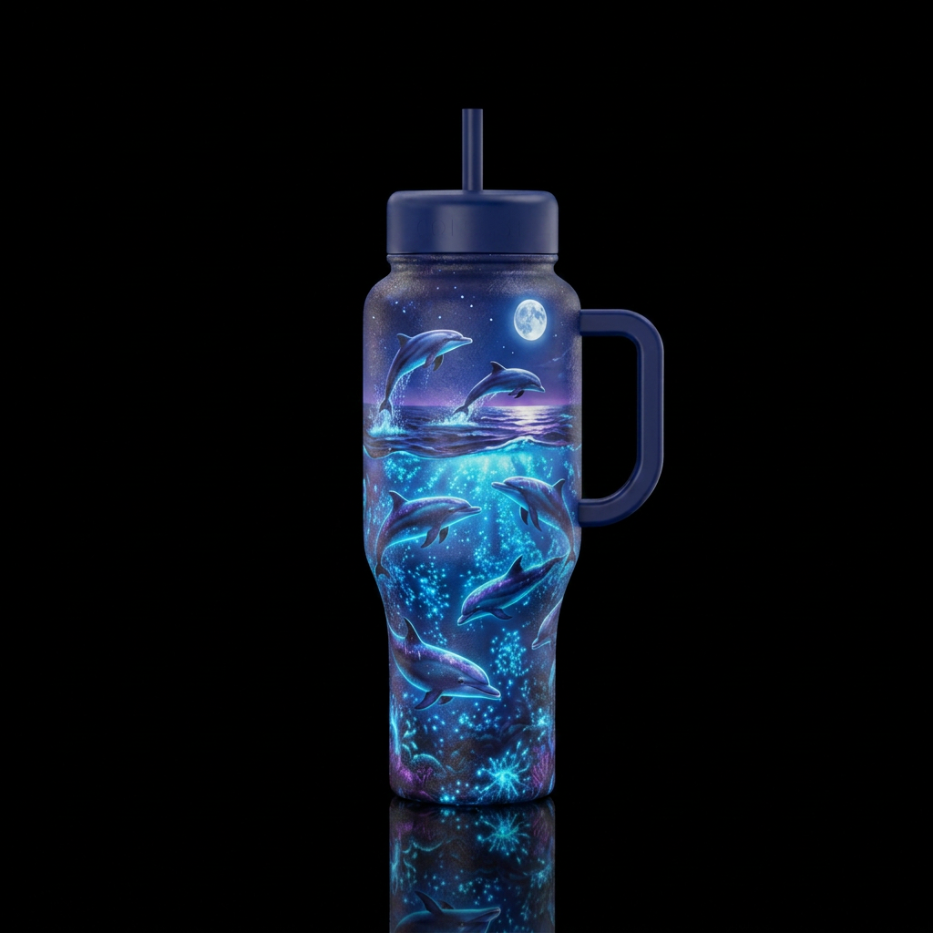 Dolphins 2 water bottle design
