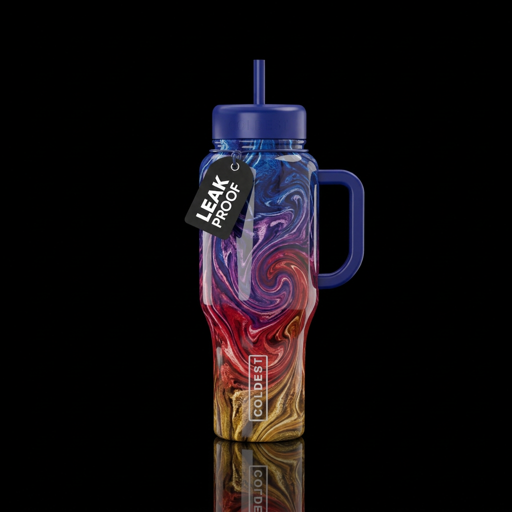 Marbled 2 water bottle design