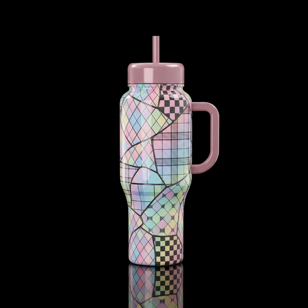 Stained Glass Patterns water bottle design