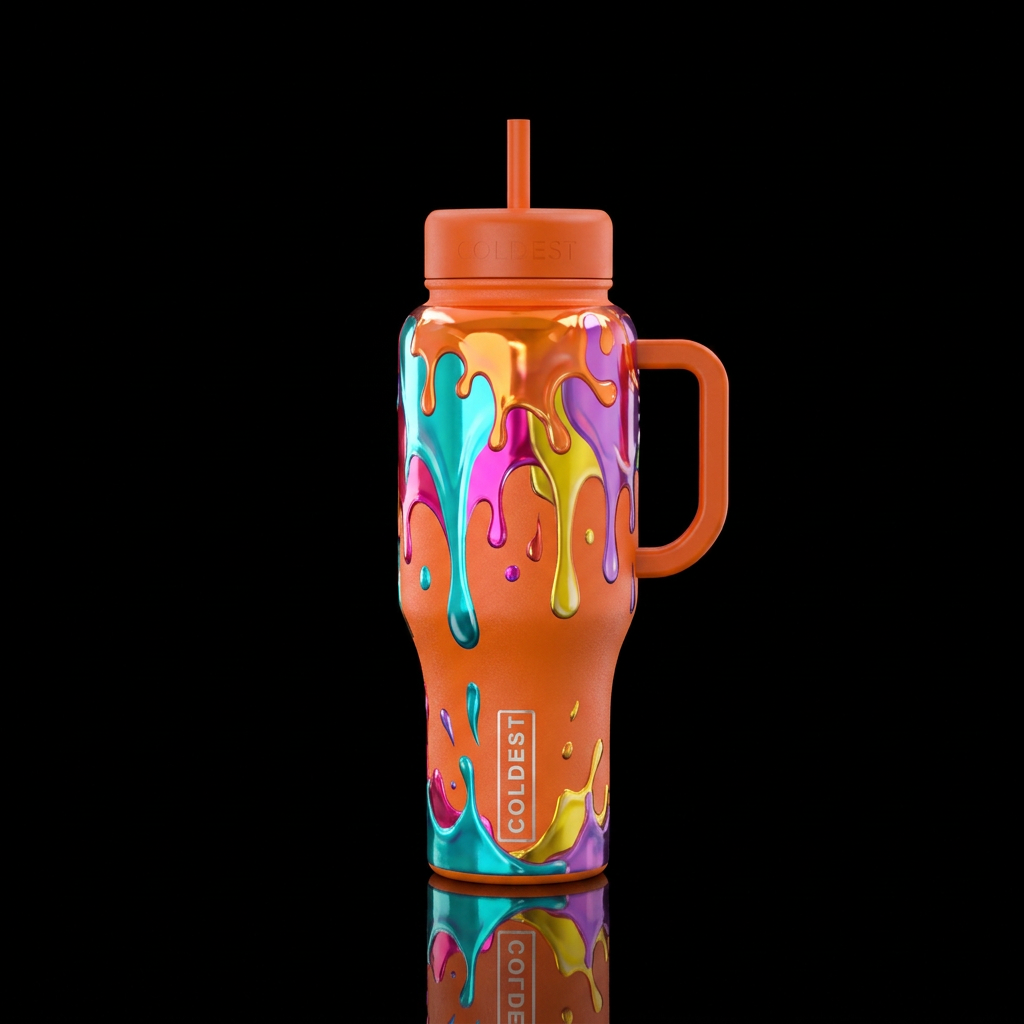 Color Oops water bottle design