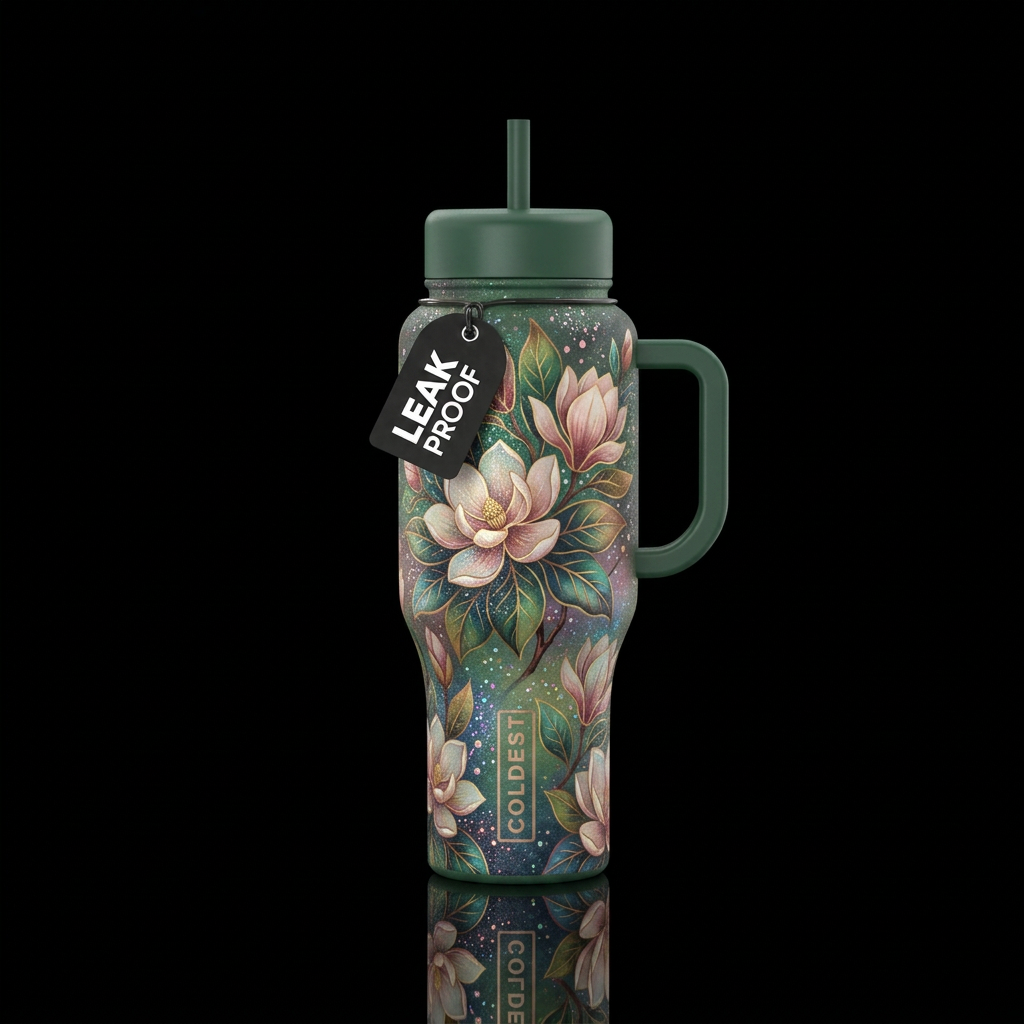 Ethereal Magnolia water bottle design