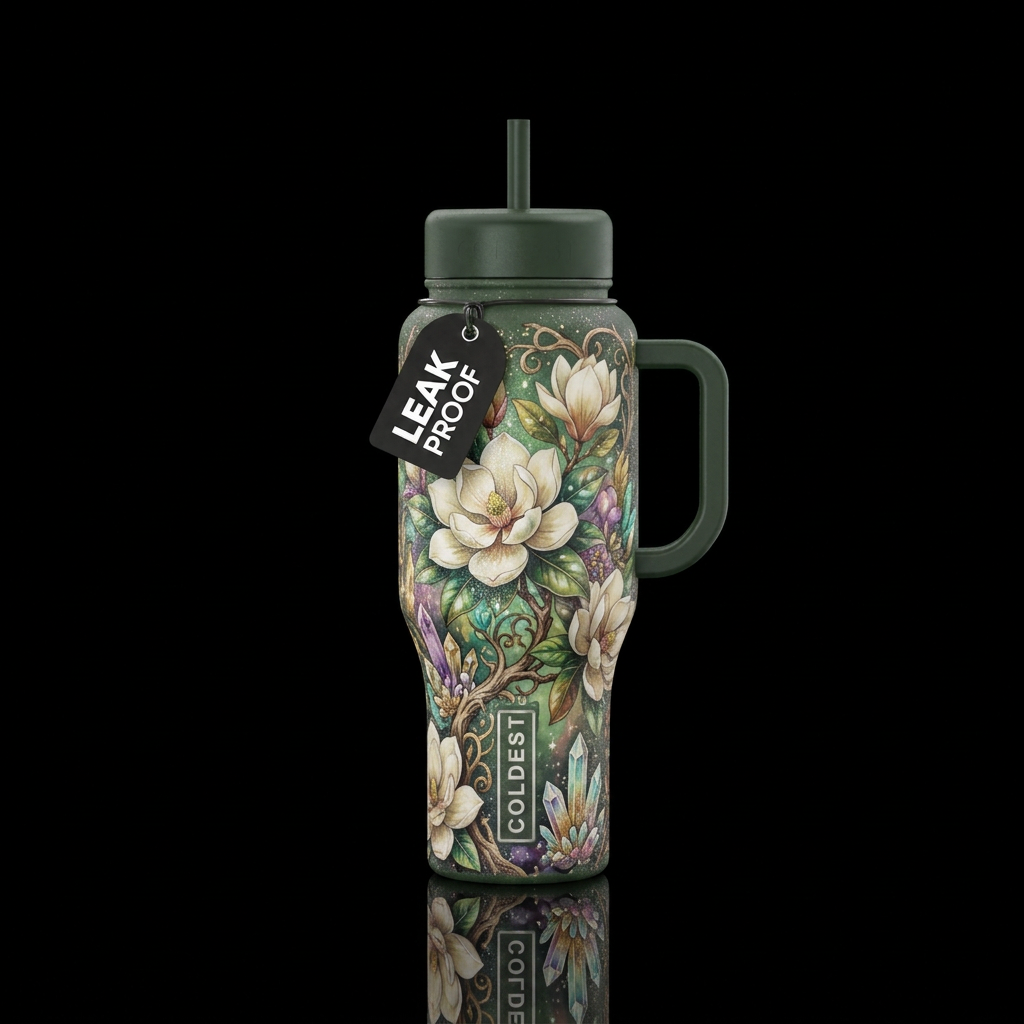 Ethereal Magnolia 2 water bottle design