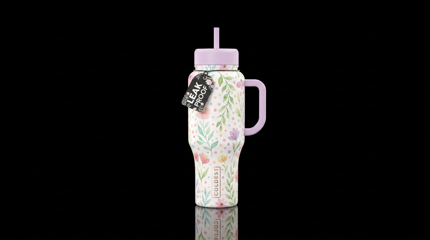 Garden Dress water bottle design