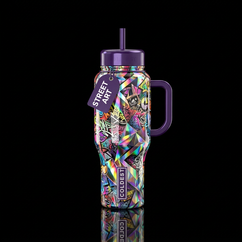 Prismatic Street Art 2 water bottle design