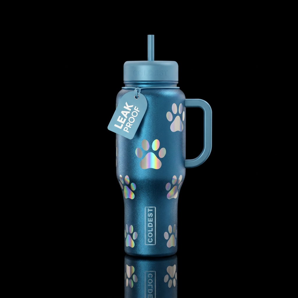 Prismatic Paws 2 water bottle design