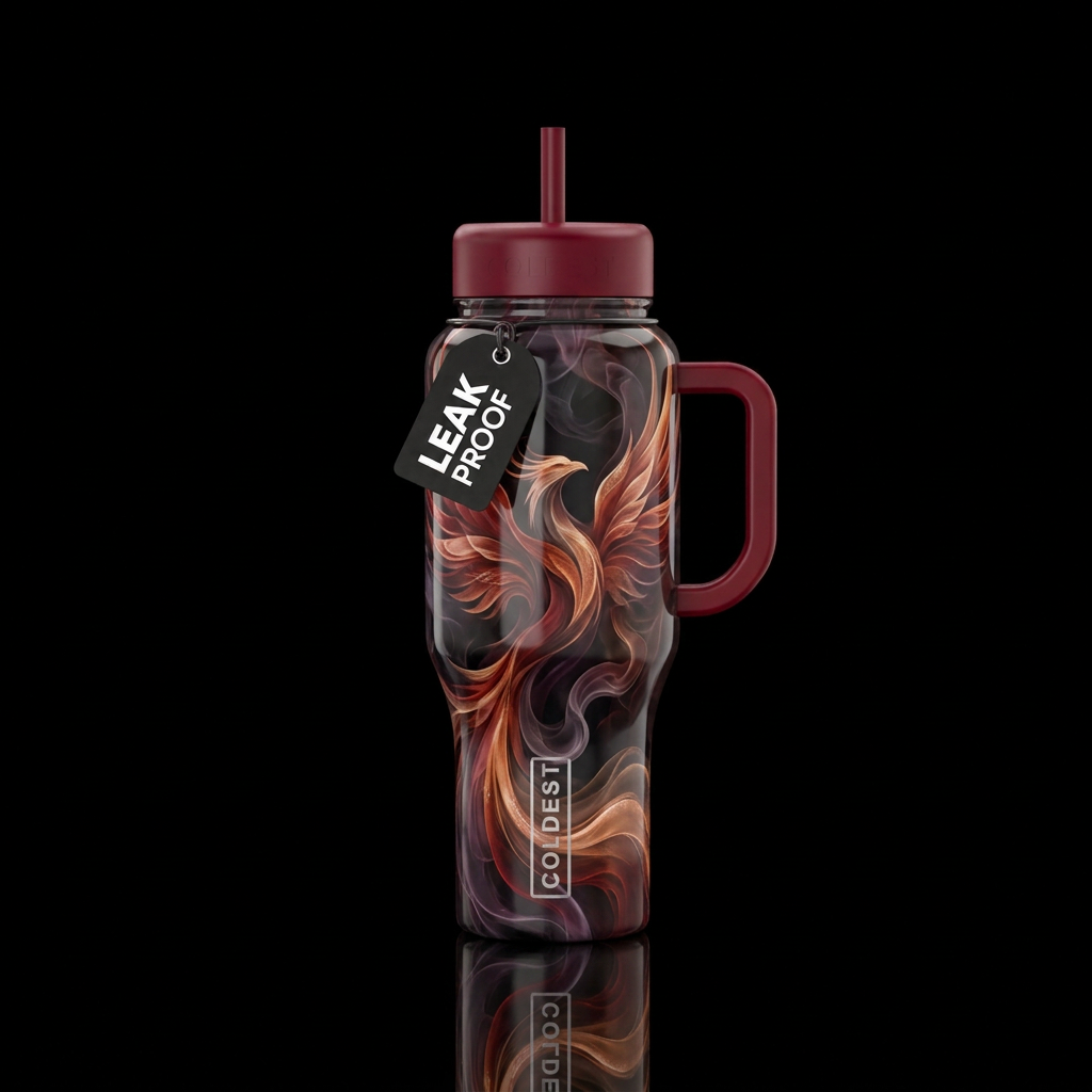 Phoenix Arises water bottle design