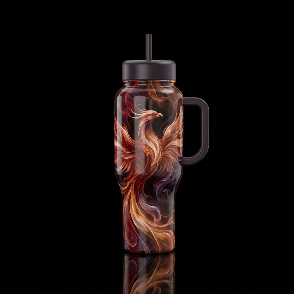 Phoenix Arises 2 water bottle design