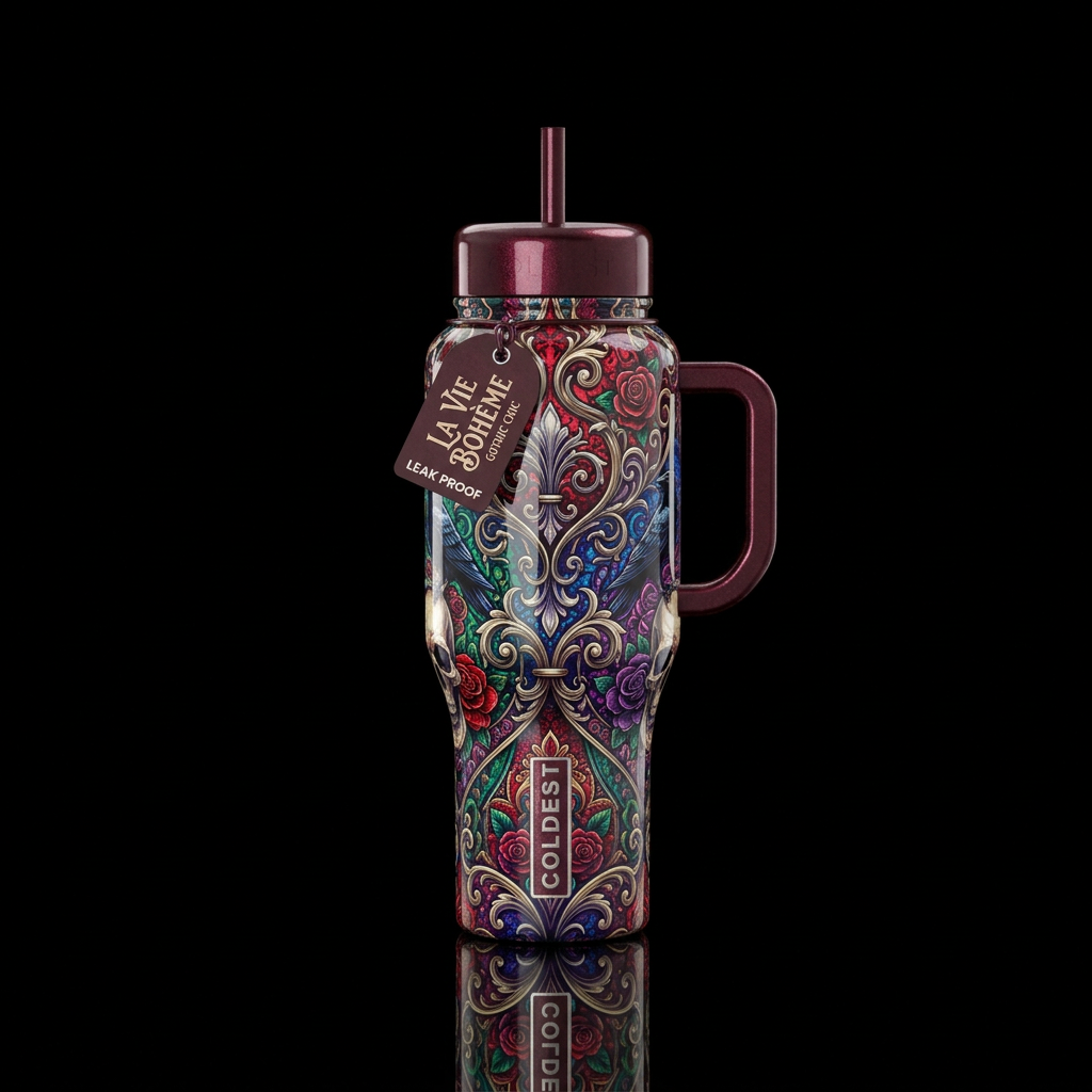 Dark water bottle design
