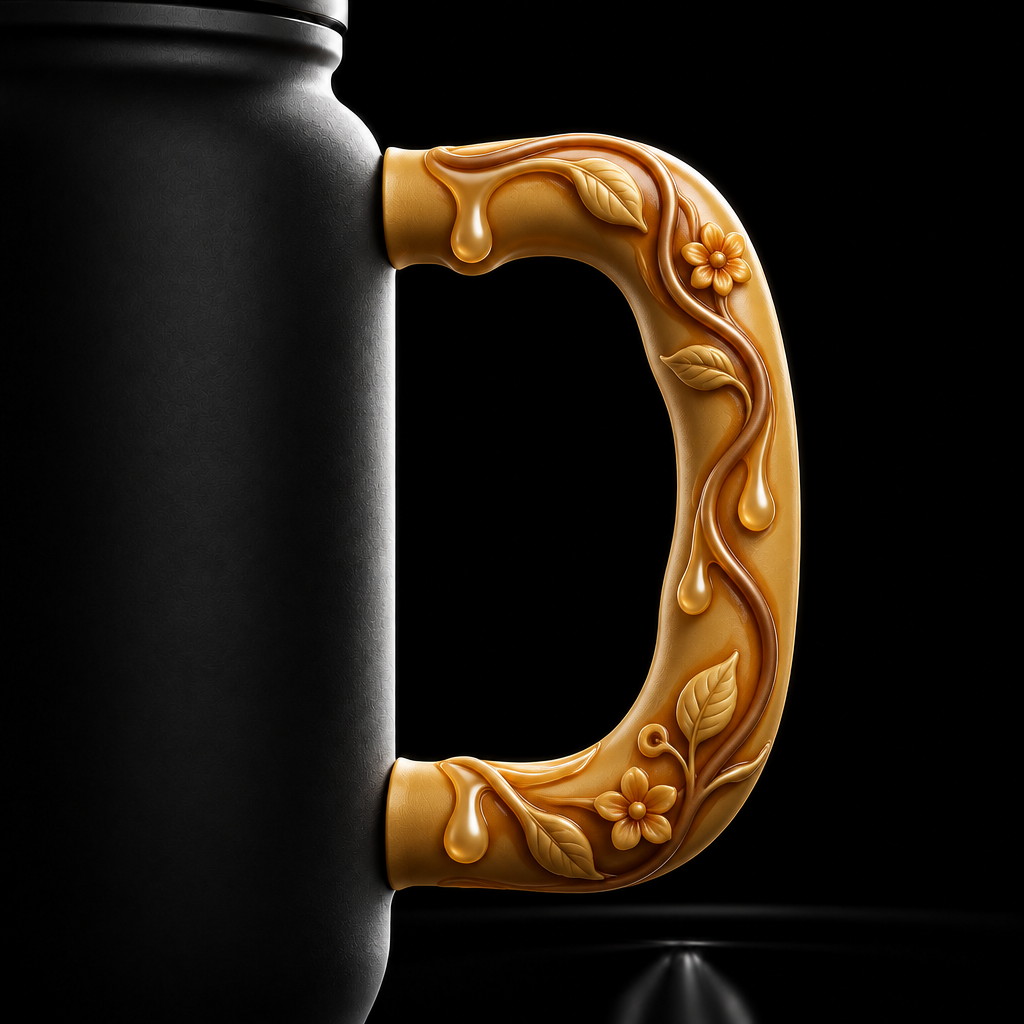 Golden Honey Drizzle water bottle design