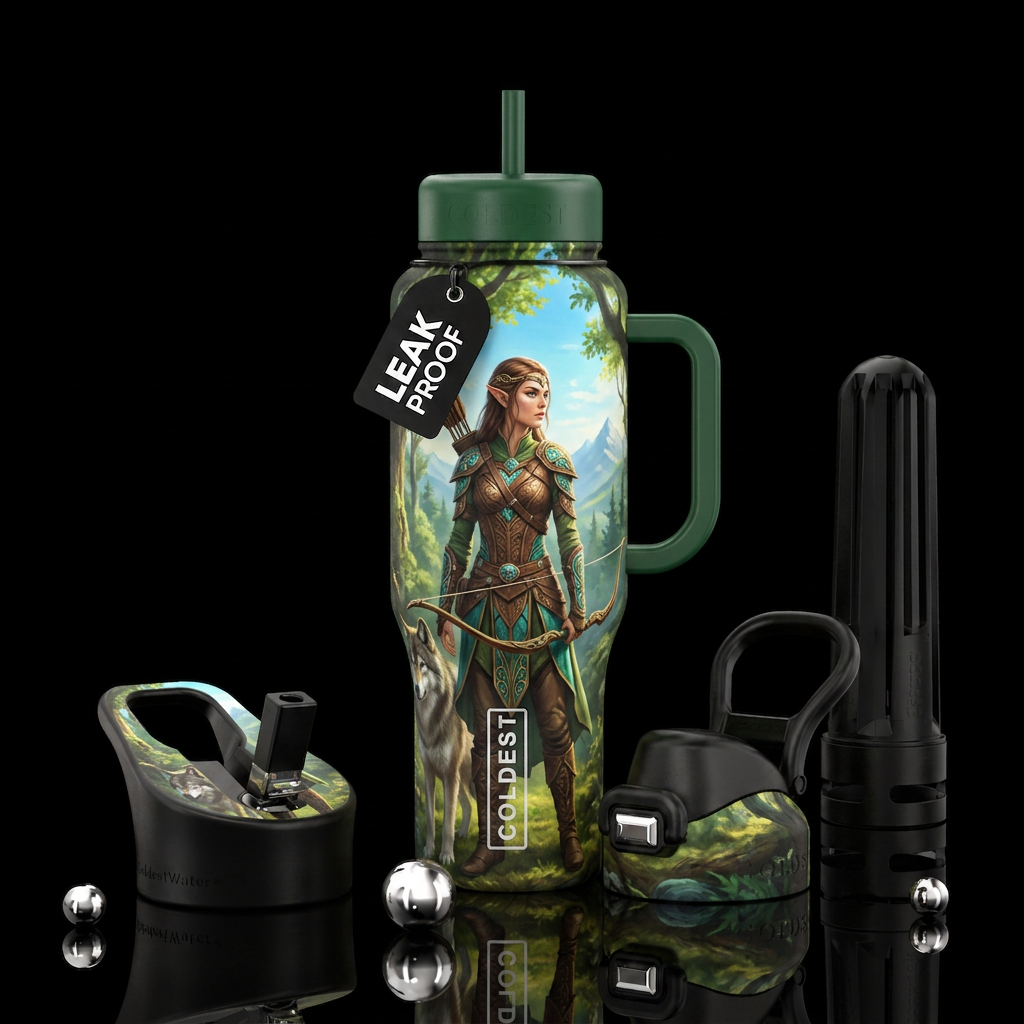 Fantasy Ranger water bottle design