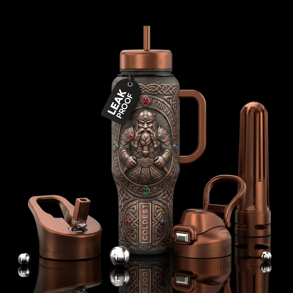 Fantasy Dwarf water bottle design