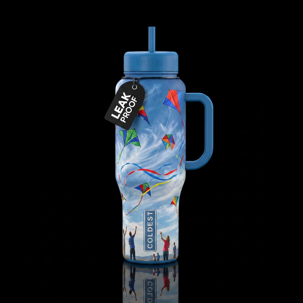 kite flying water bottle design