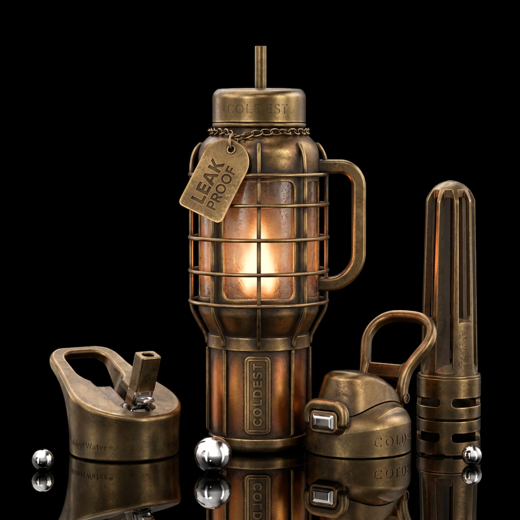Old fashioned oil lantern  using the shape of the ... water bottle design