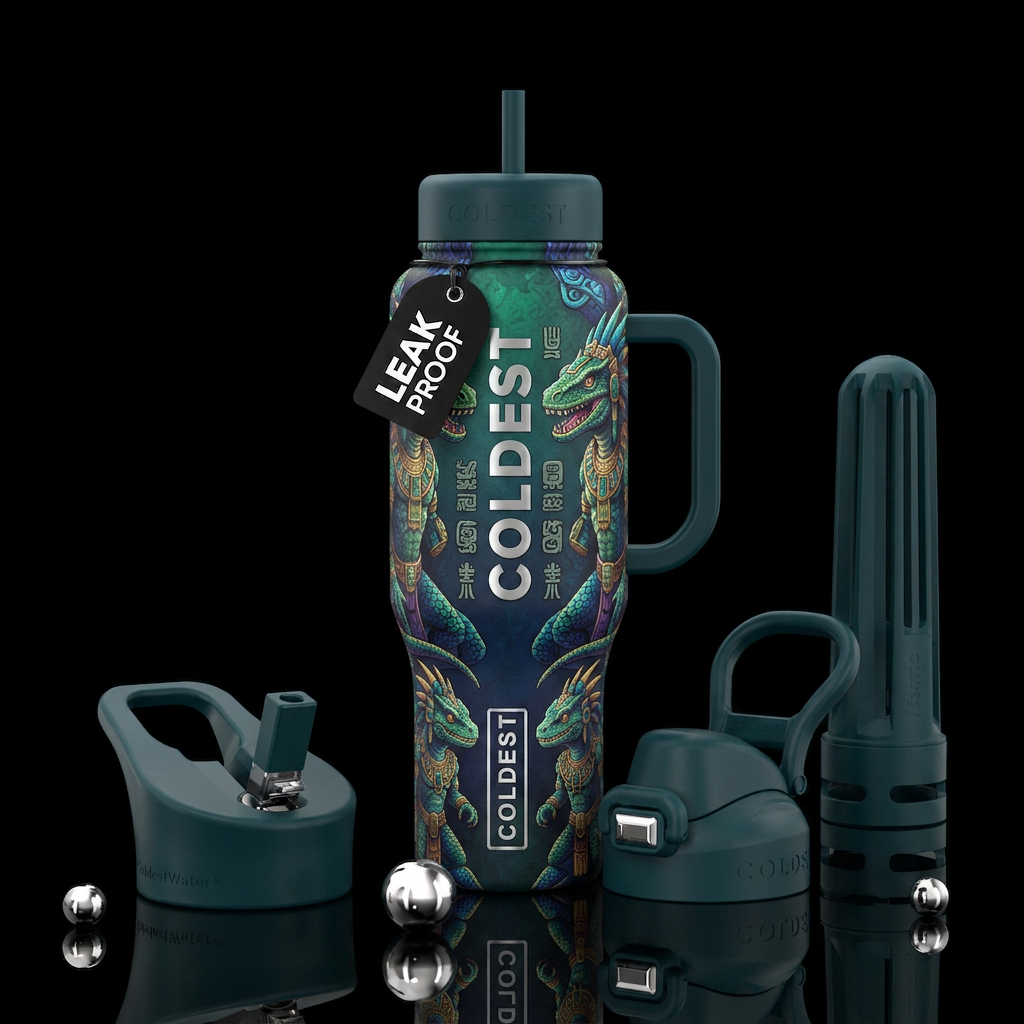 Lizardmen water bottle design