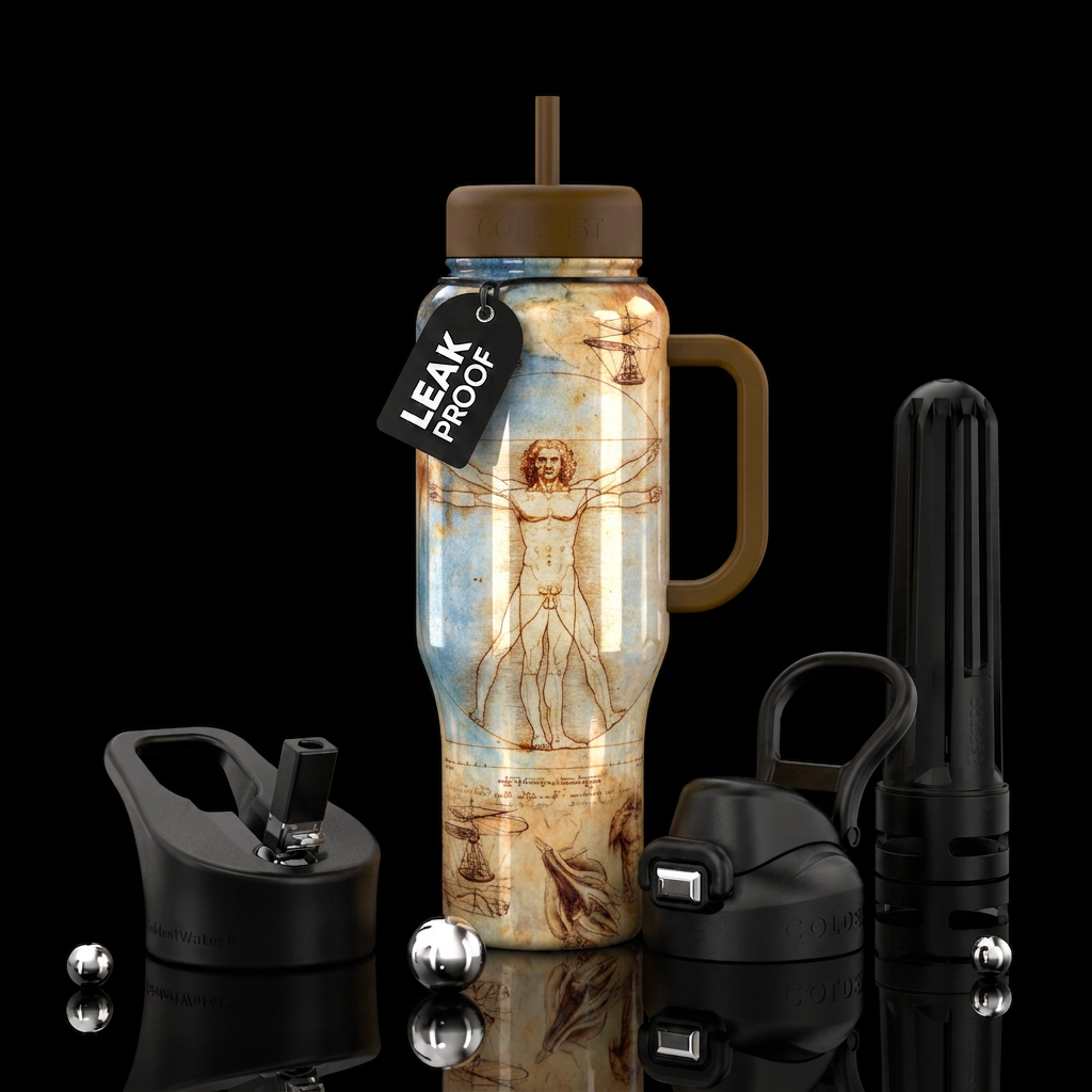 Leonardo DaVinci water bottle design