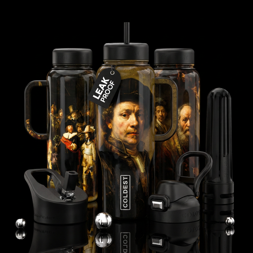 Rembrandt water bottle design