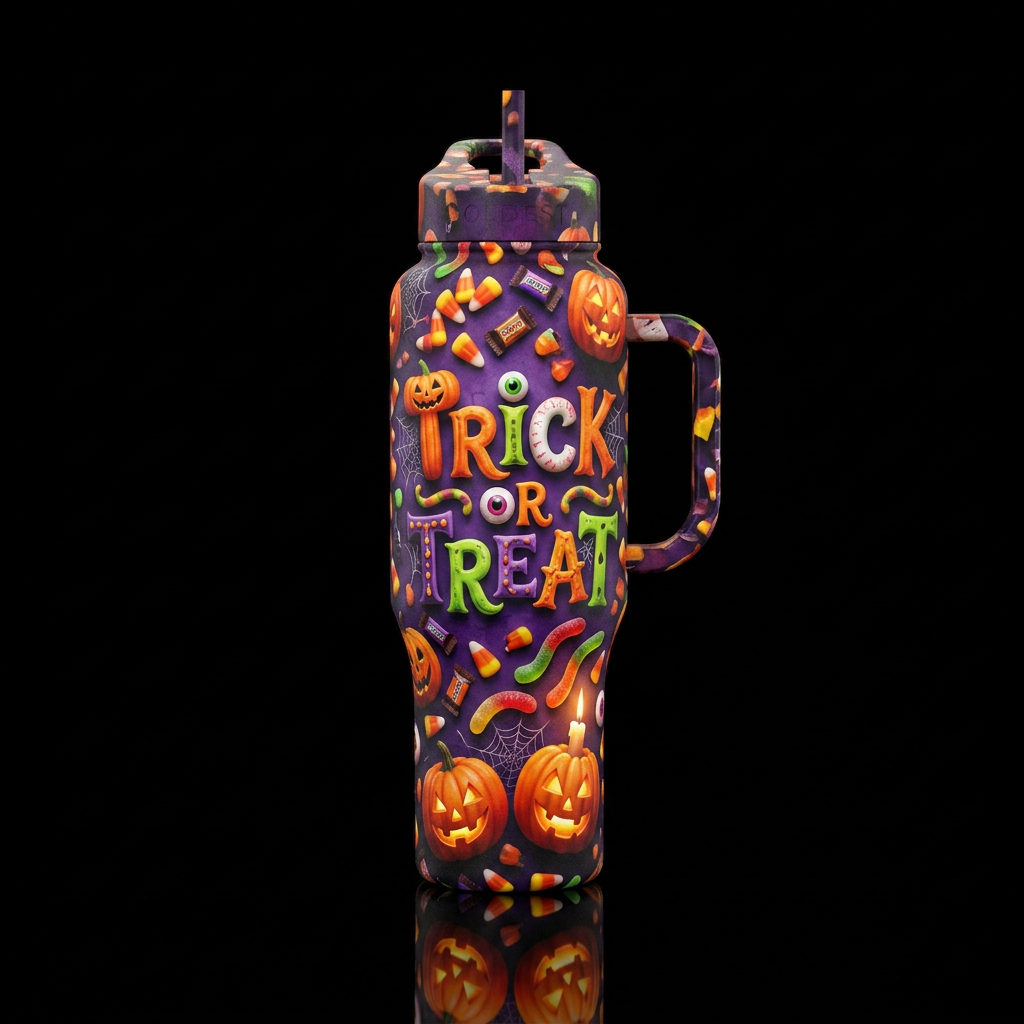 trick or treat water bottle design