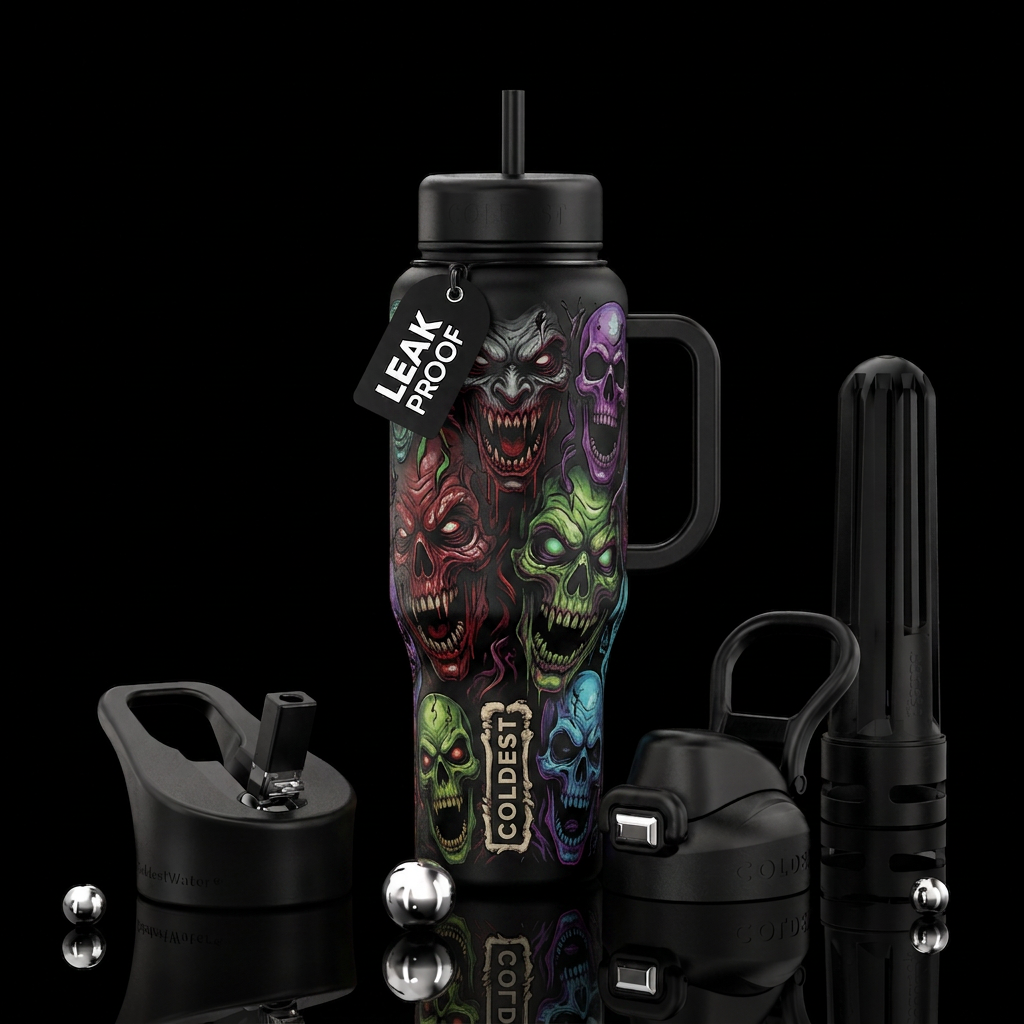 scarey water bottle design