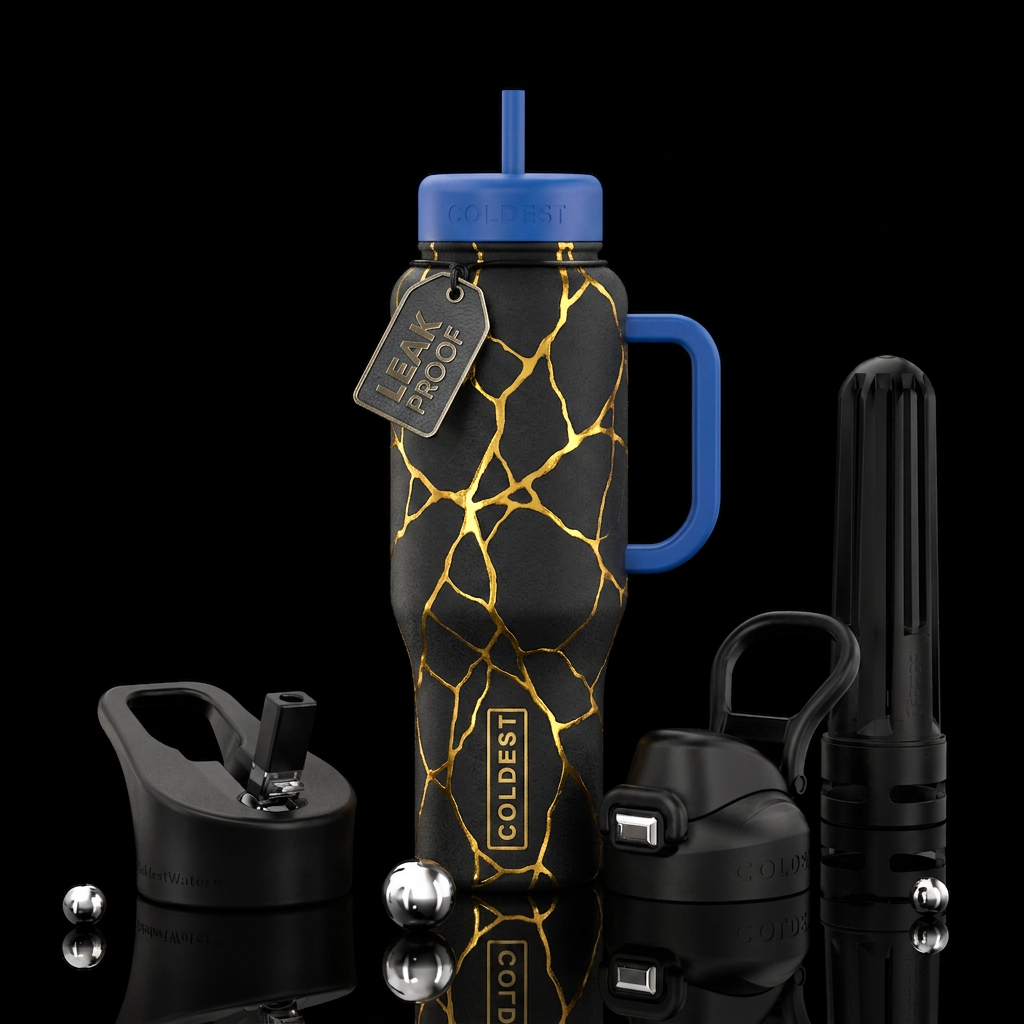 Kintsugi water bottle design