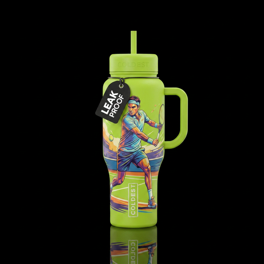 Tennis pro water bottle design