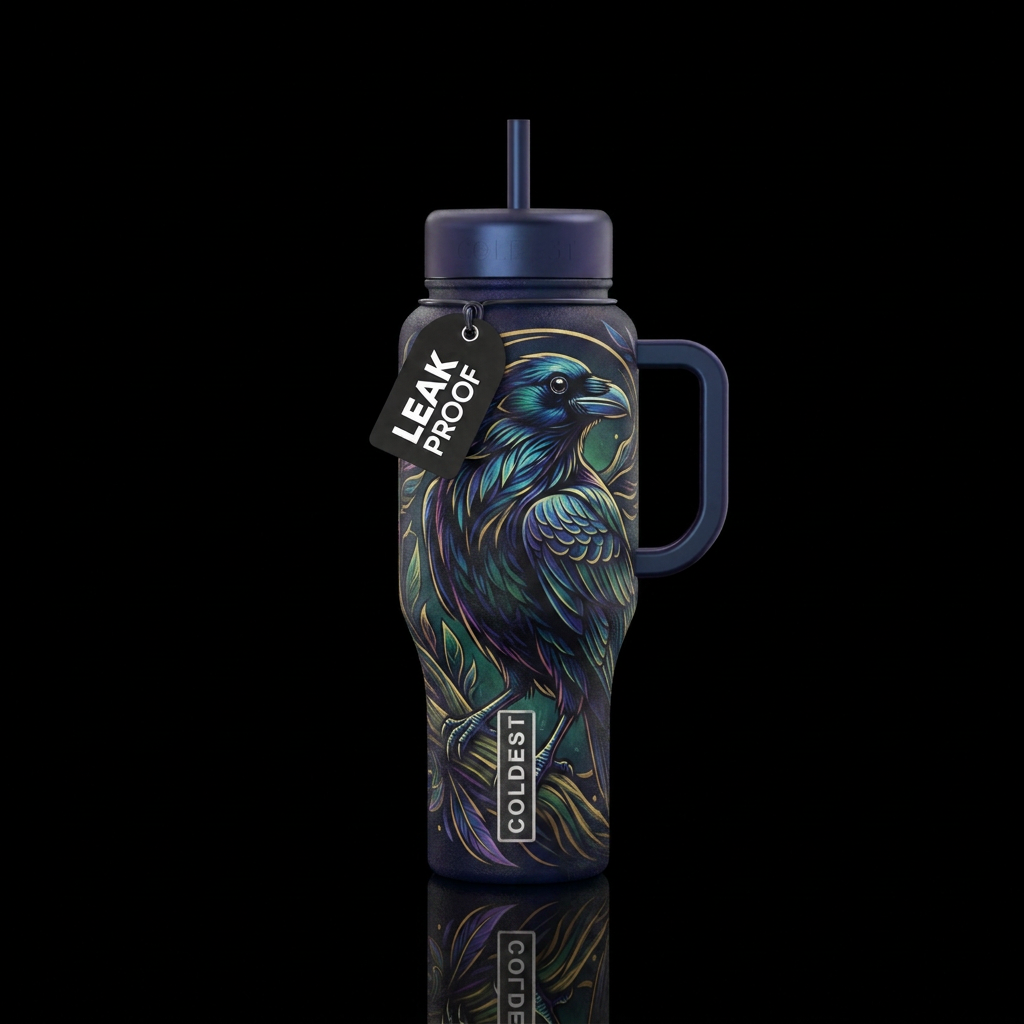 The Raven water bottle design