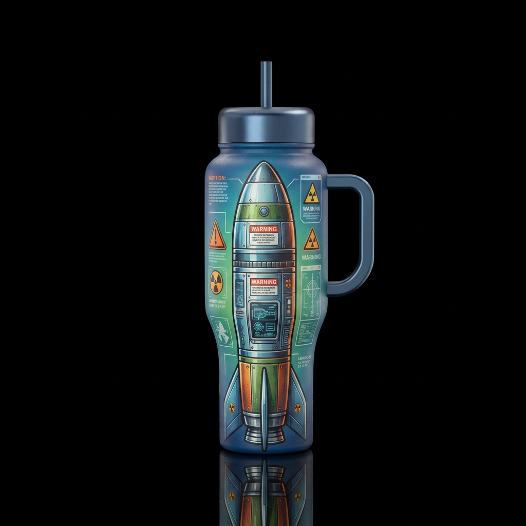 Nuclear Missile water bottle design