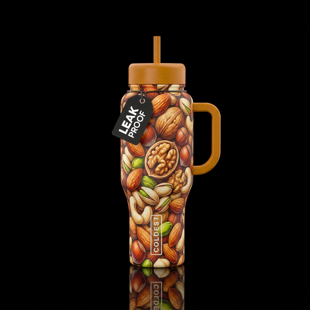 Nuts water bottle design