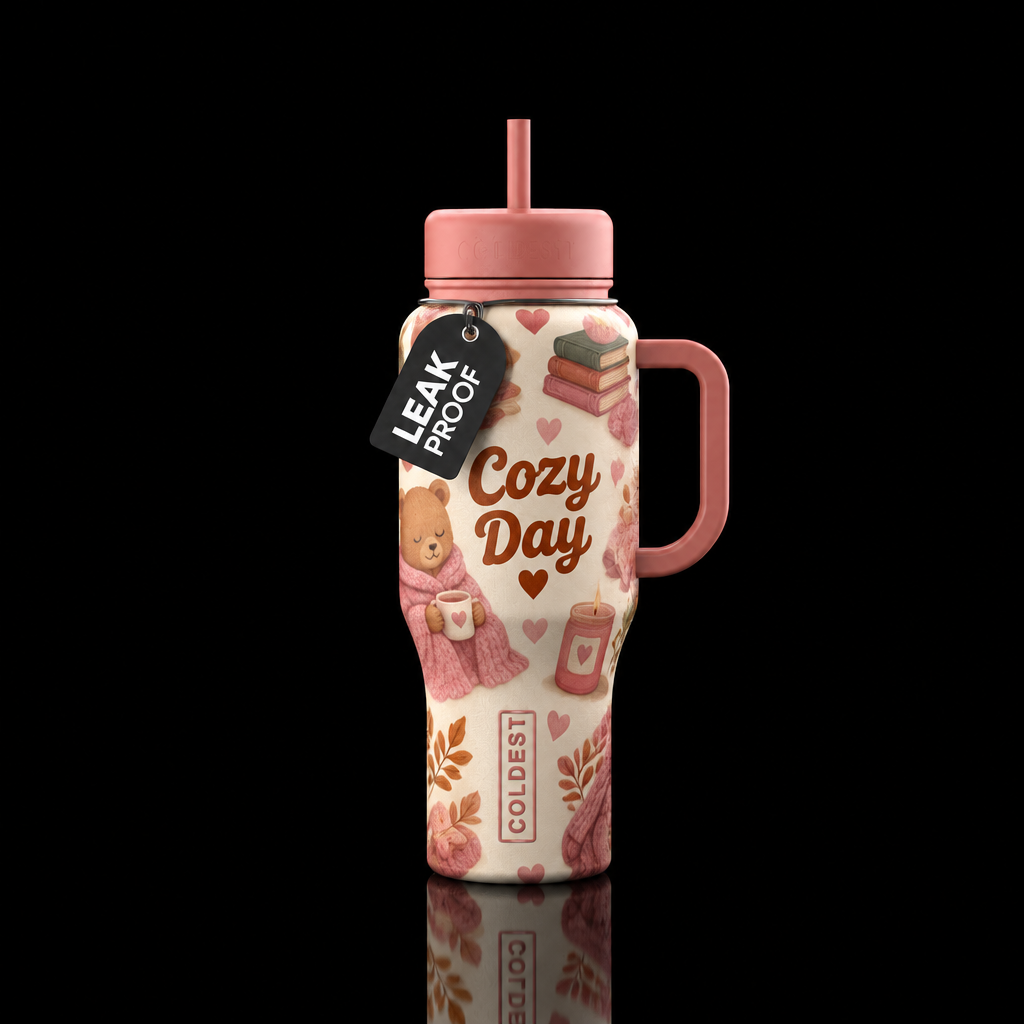 Cozy Day water bottle design
