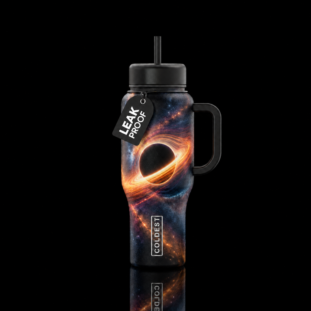 Graph of a Black hole water bottle design