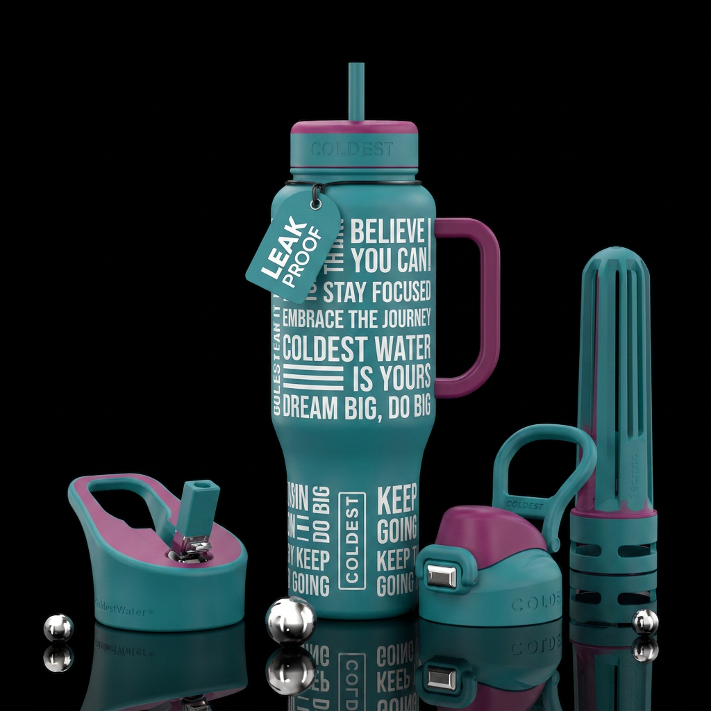 Motivational and inspirational quotes water bottle design