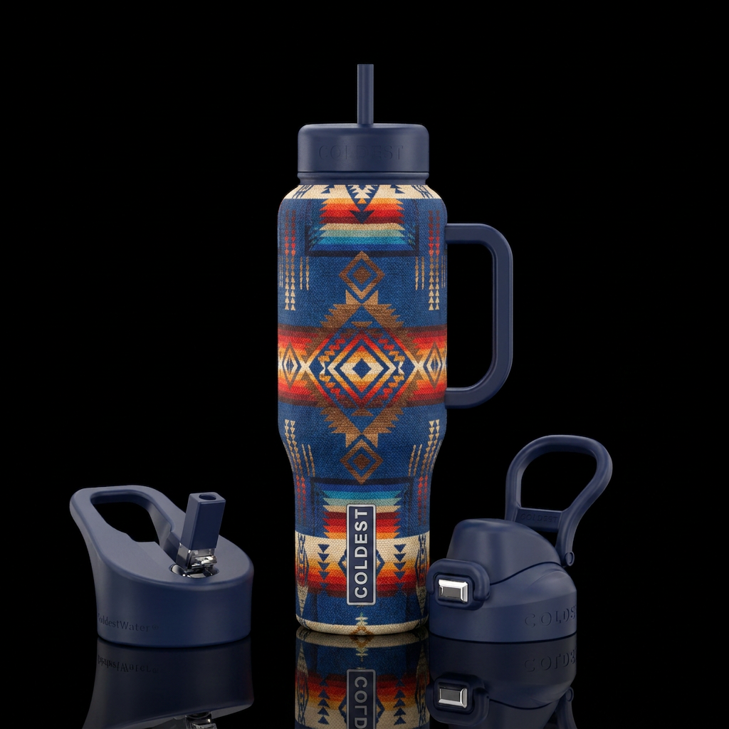 Cherokee blanket water bottle design