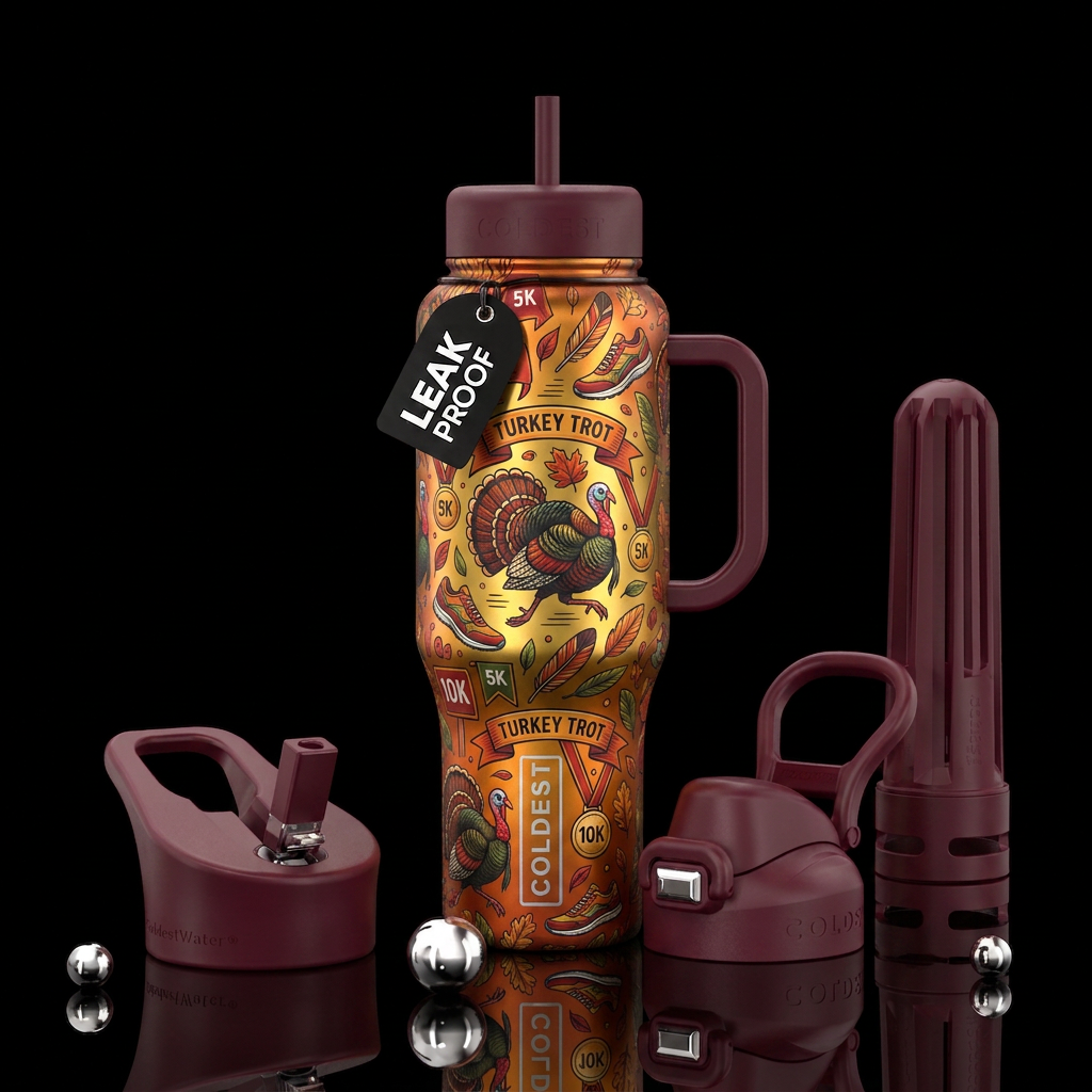 Turkey trot water bottle design