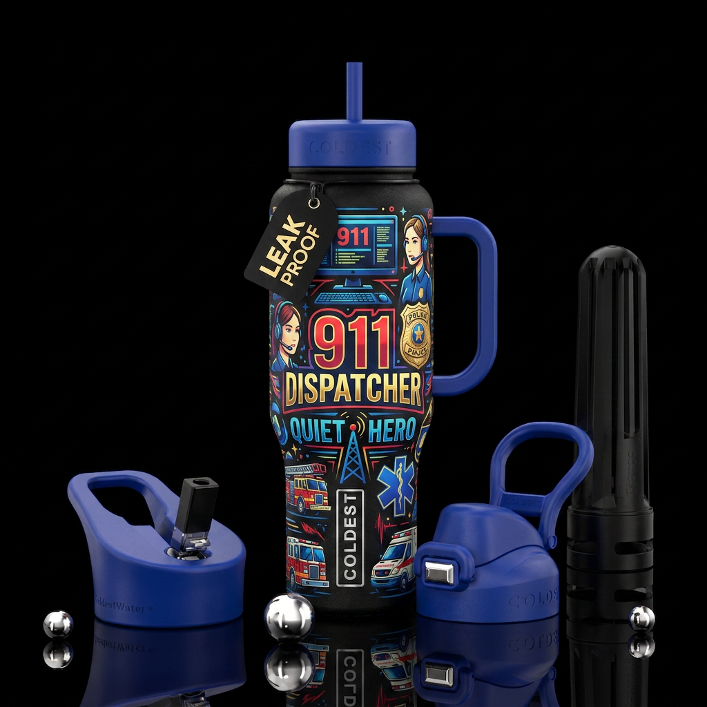 911 dispatcher water bottle design